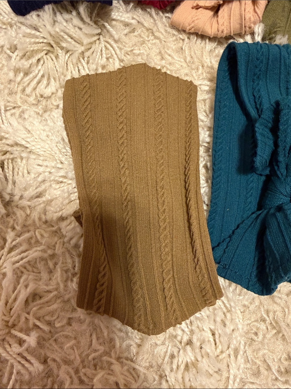 Baby girl Assorted Knit Bow Headband Bundle in Rich Fall Colors - Picture 3 of 5